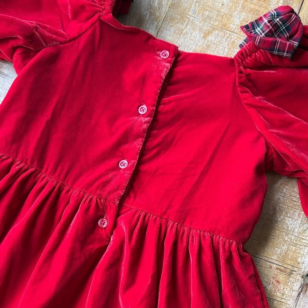 NWOT Gymboree Red Velour Dress with Bows size 8